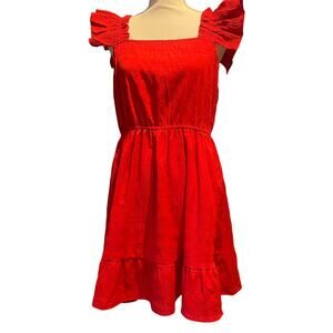 Sleeveless Red dress NWOT size 12 Ruffle Straps Party Cruise Event Beach